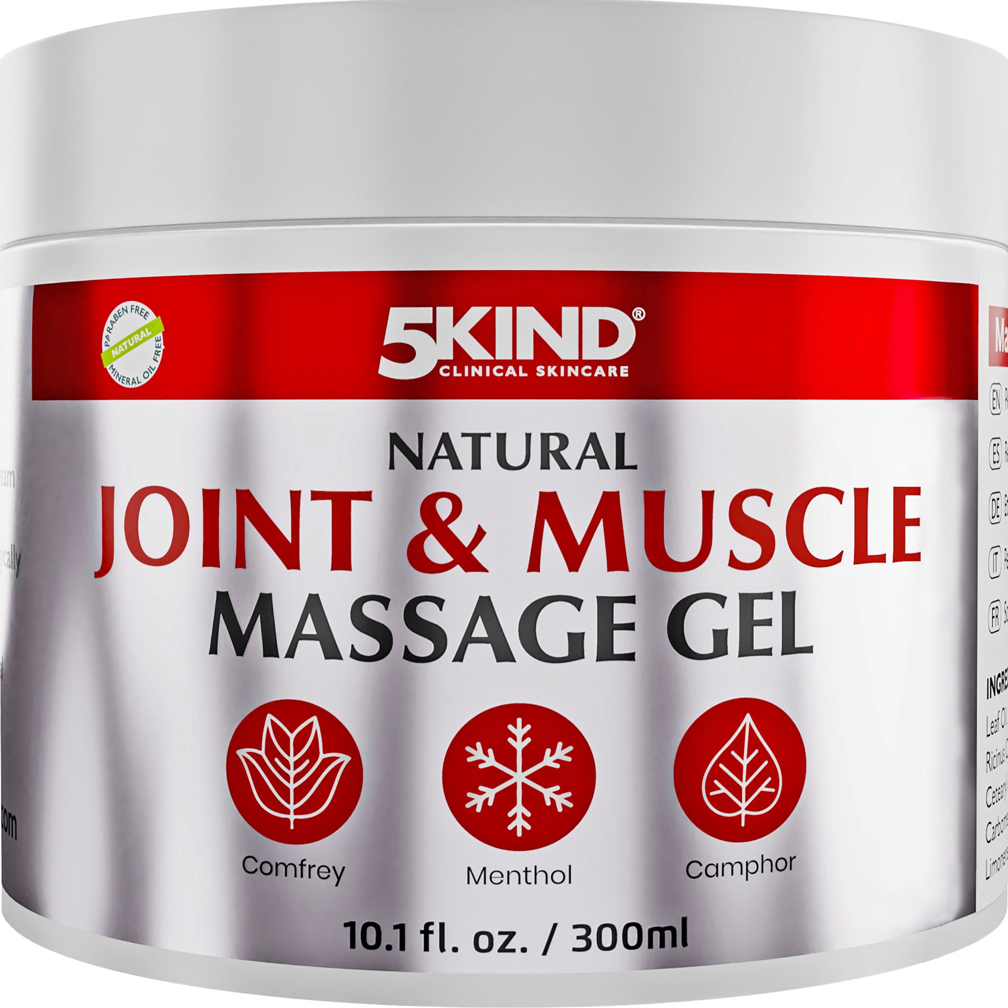 5kind Natural Joint & Muscle Cooling Gel 300ml - Revitalising Gel – 5kind -  Clinical Skincare