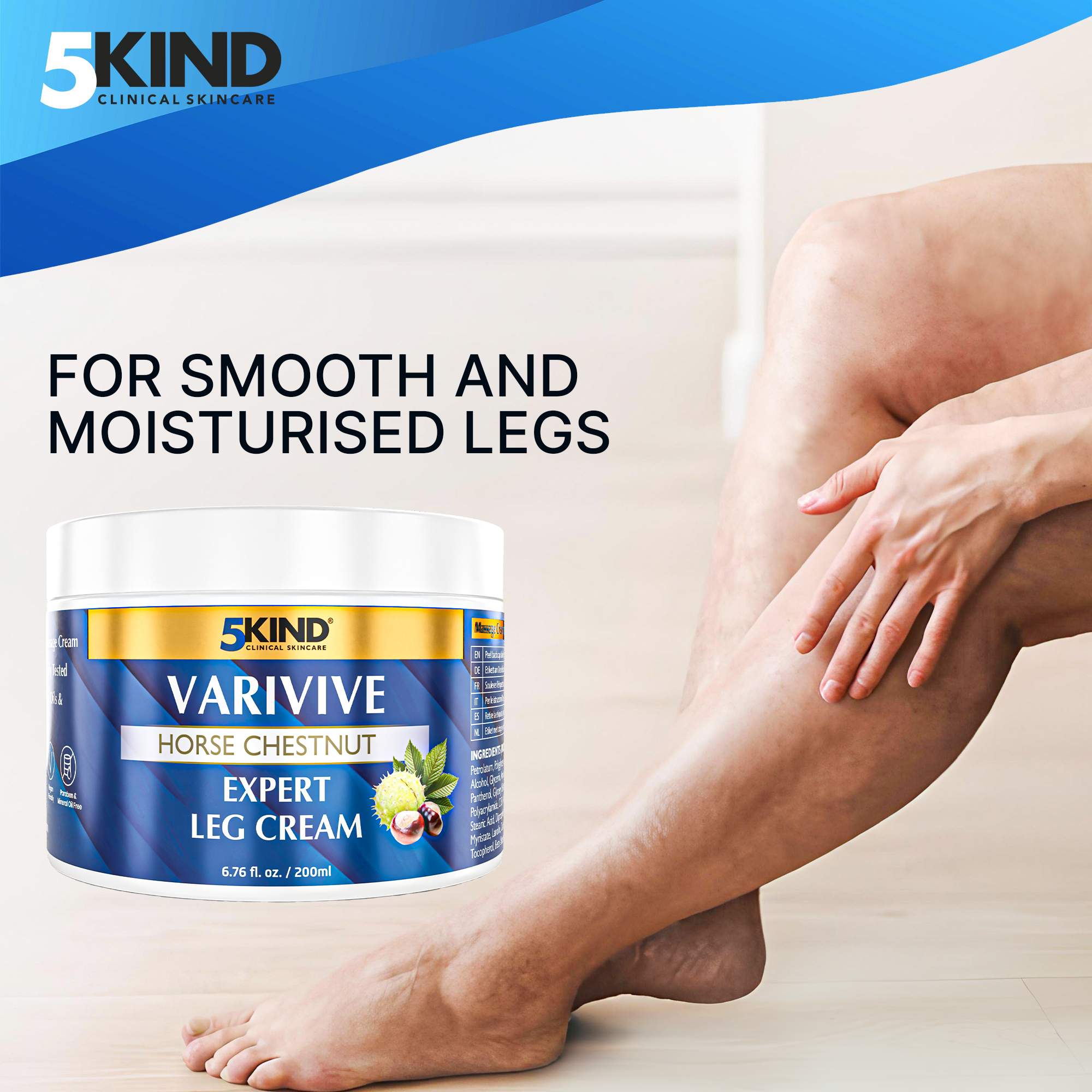 5Kind náttúrulegt æðahnúta- og æðahnútakrem