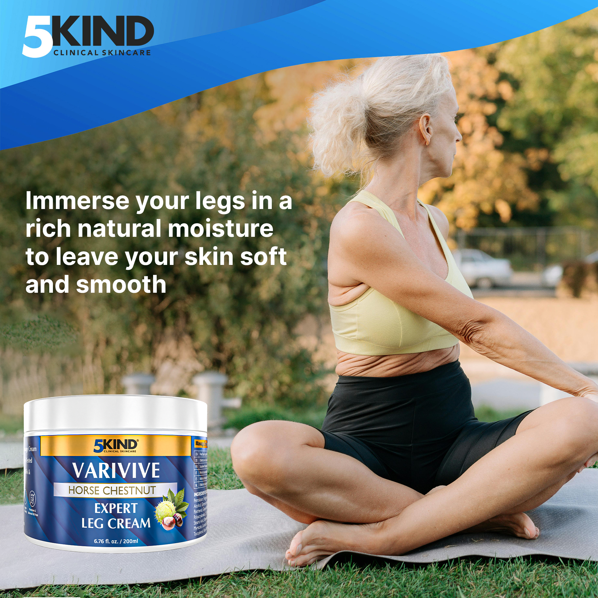 5Kind náttúrulegt æðahnúta- og æðahnútakrem