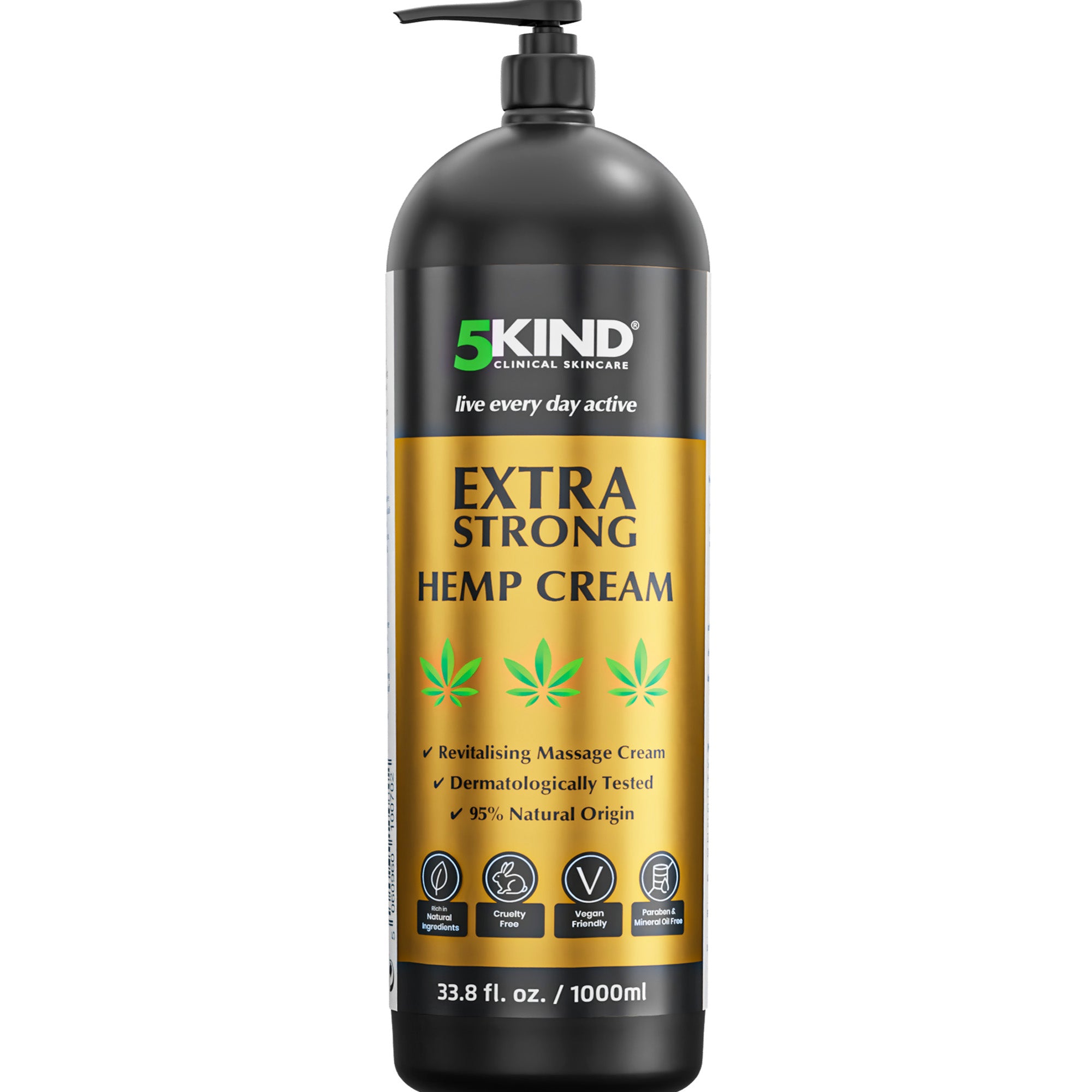 5Kind Extra Strong Hemp Cream 1L - Hemp and Arnica Cream