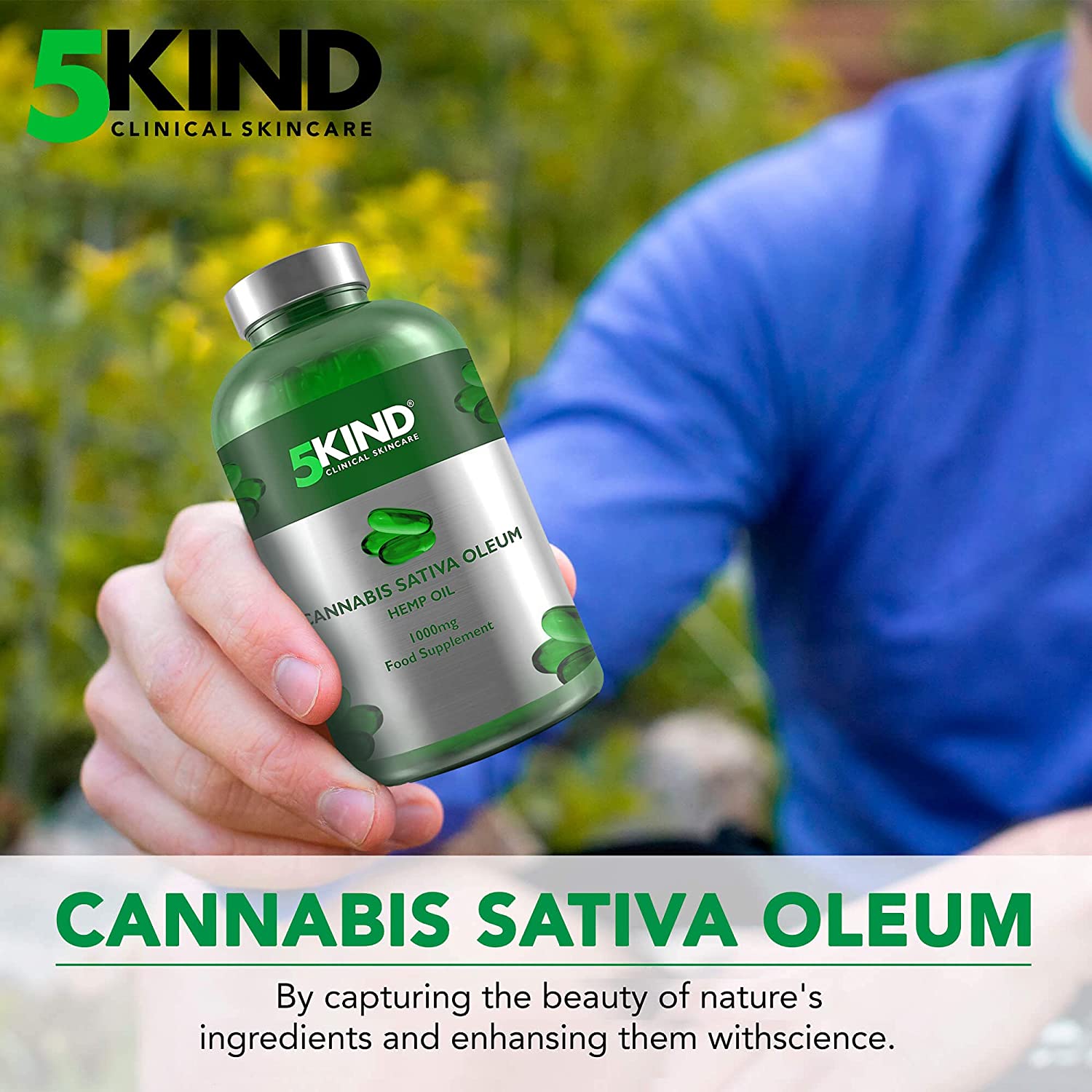 5Kind Cannabis Sativa Seed Oil 1000mg Softgels