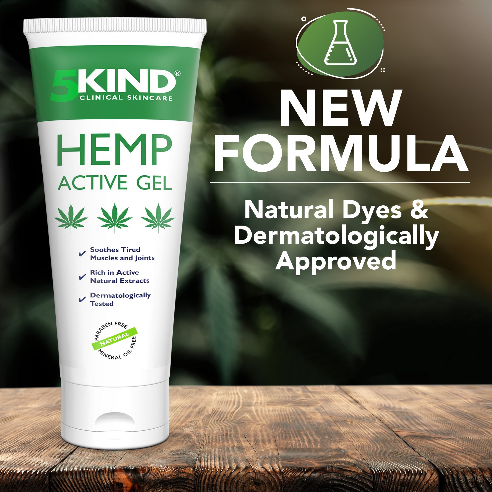 Natural Extracts Active Relief Gel til að róa fætur, hné, bak, axlir